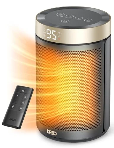 DREO 10-inch space heater with thermostat, gold